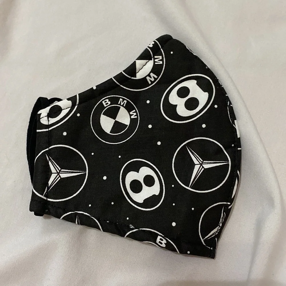 BMW and Mercedes Benz Logo Adult size Facemask - Brand New